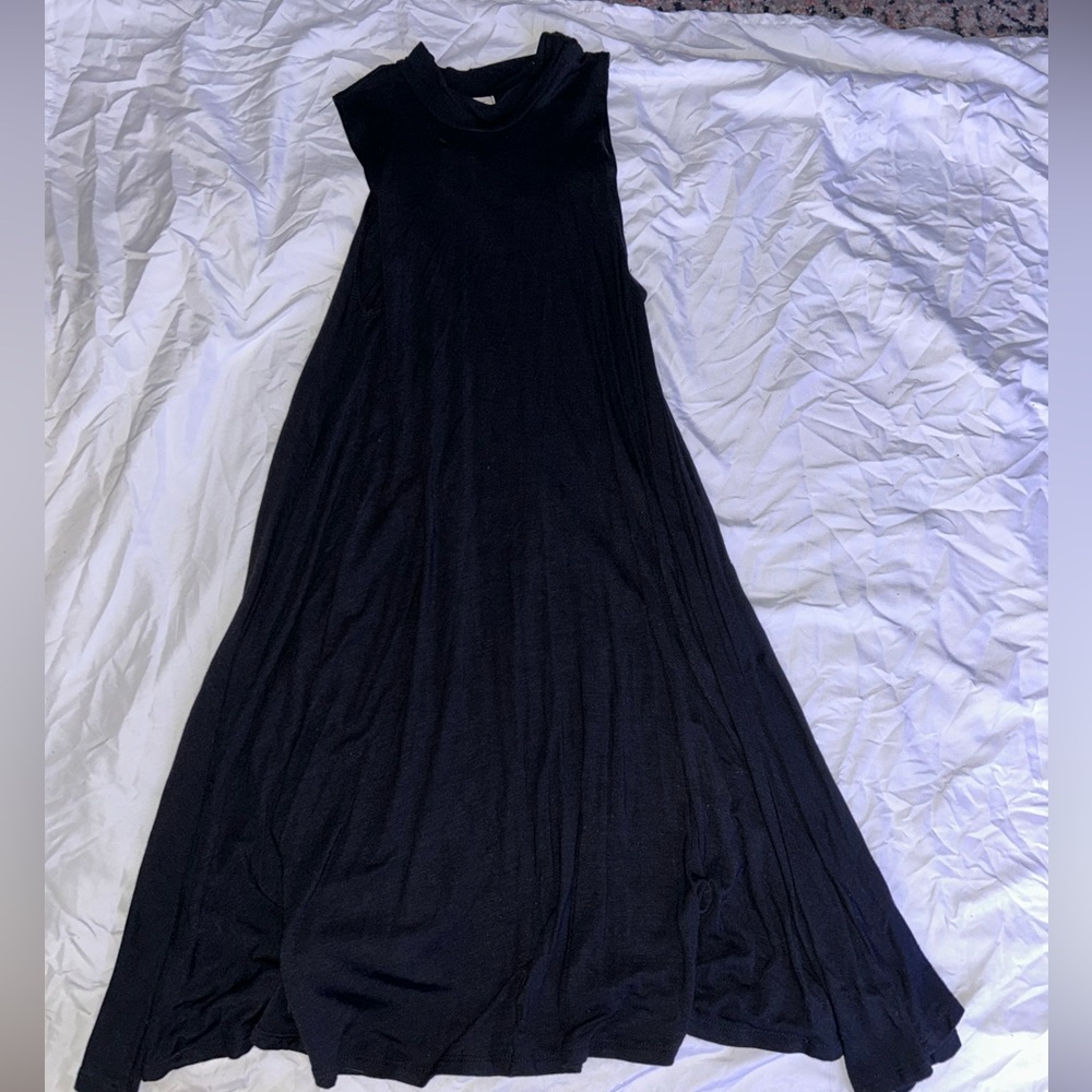 Black dress with mock neck top